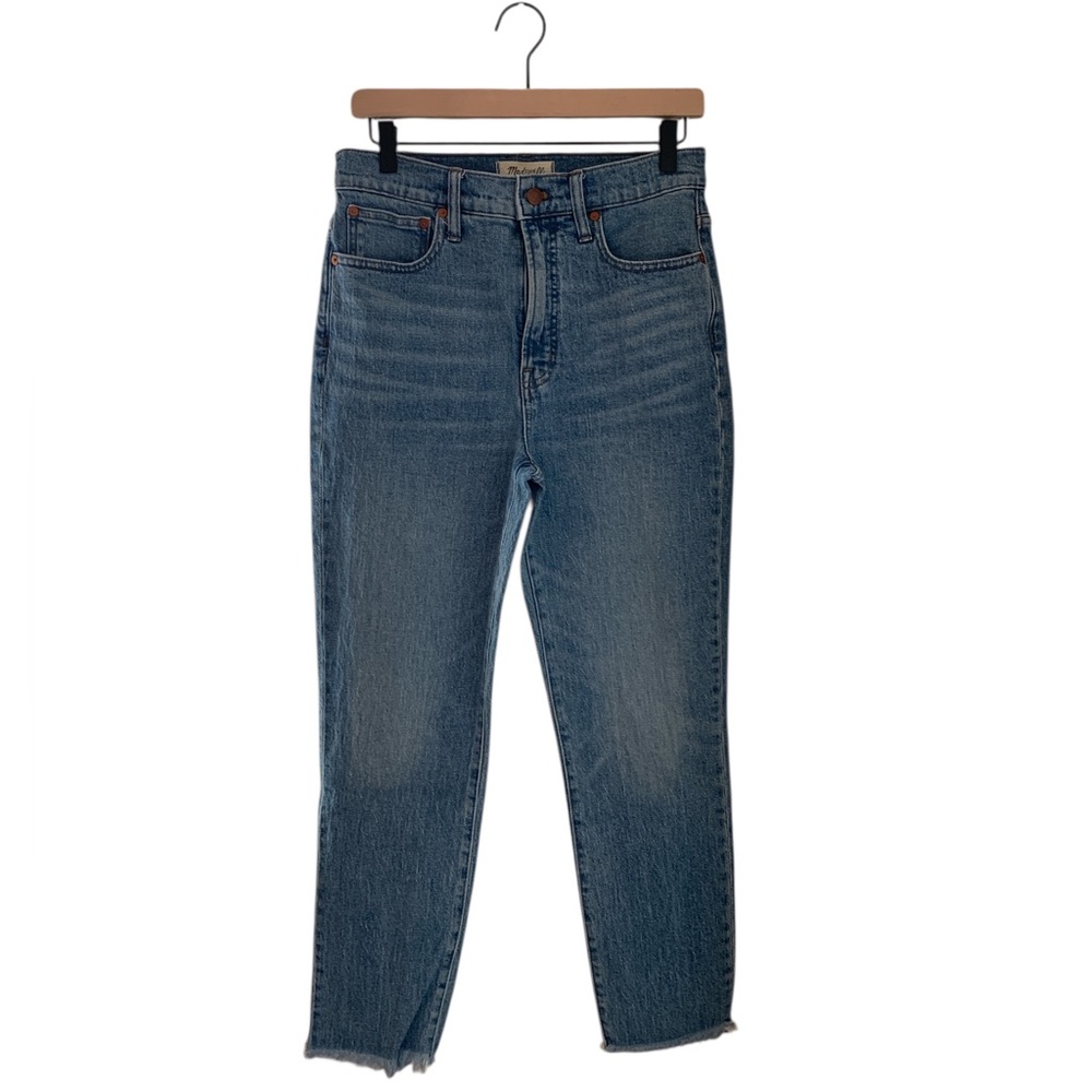 Madewell The Perfect Vintage Jean Size 28 Medium Wash Frayed Hem Straight Boho